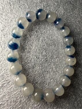 9MM Blue Phantom Quartz Natural Crystal Bracelet